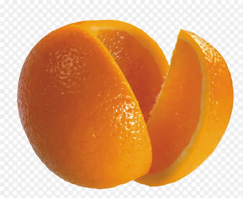 免抠透明切开的橙子