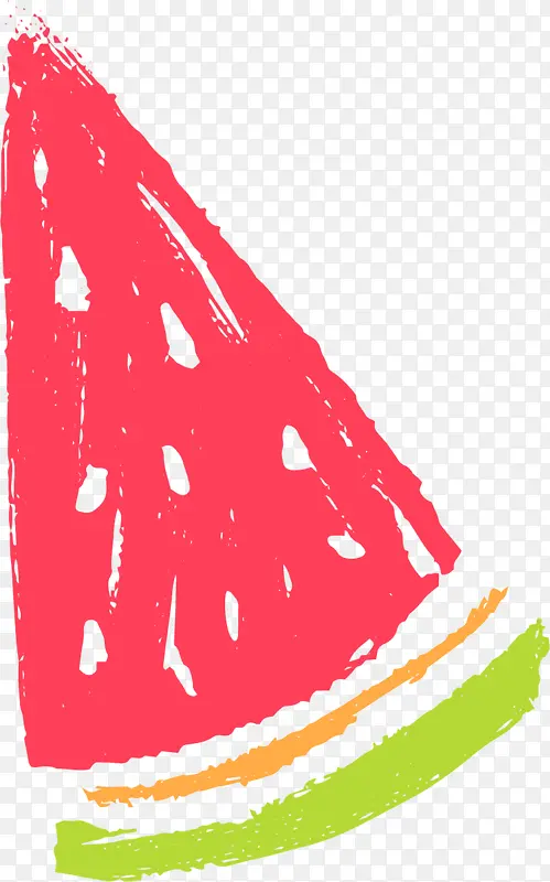 夏天水果手绘西瓜