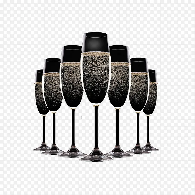 高清创意合成香槟高脚杯