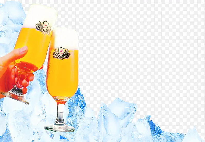 冰块啤酒图片素材
