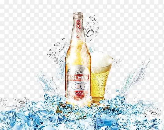 夏日冰爽啤酒冰块