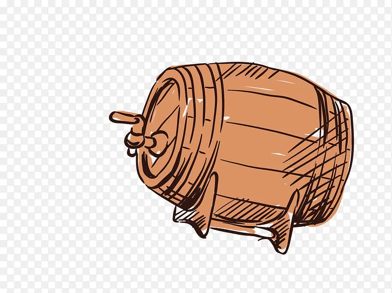 手绘酒桶