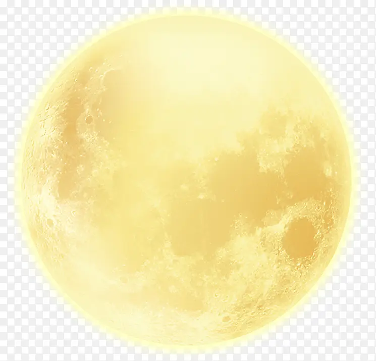 黄色梦幻中秋月亮
