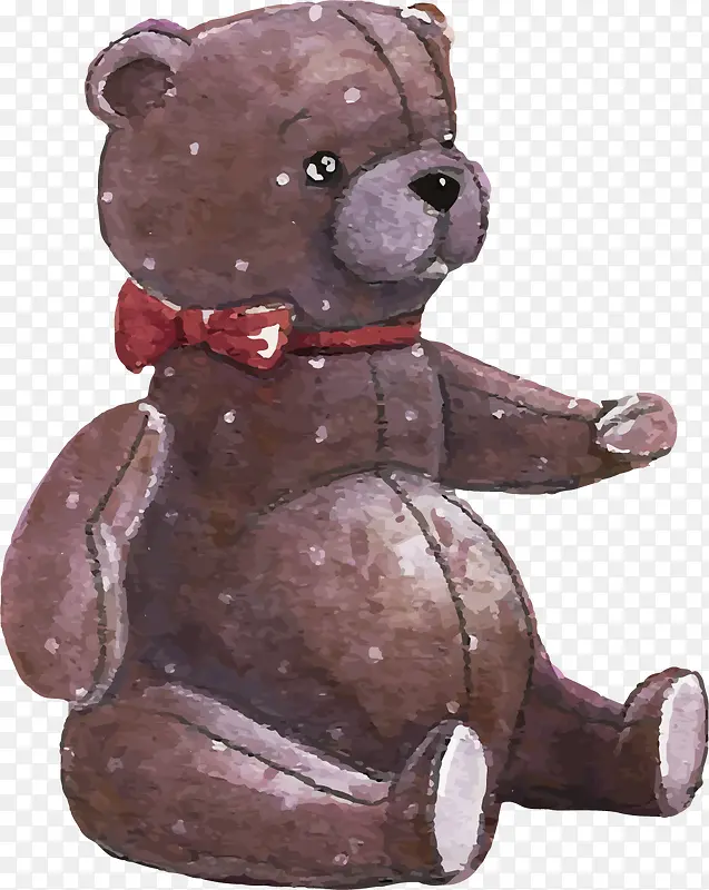 小熊喷画素材