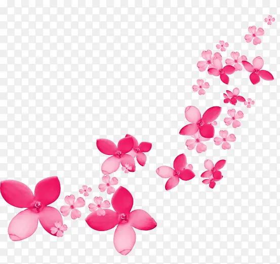 粉色花朵漂浮