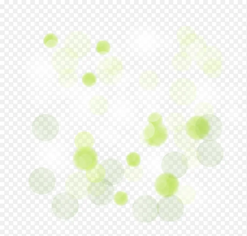 绿色清新圆圈漂浮素材