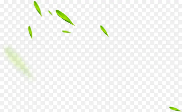 绿色卡通手绘竹叶