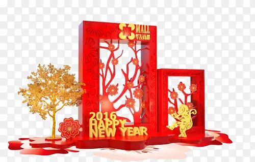 红色春节新年装饰