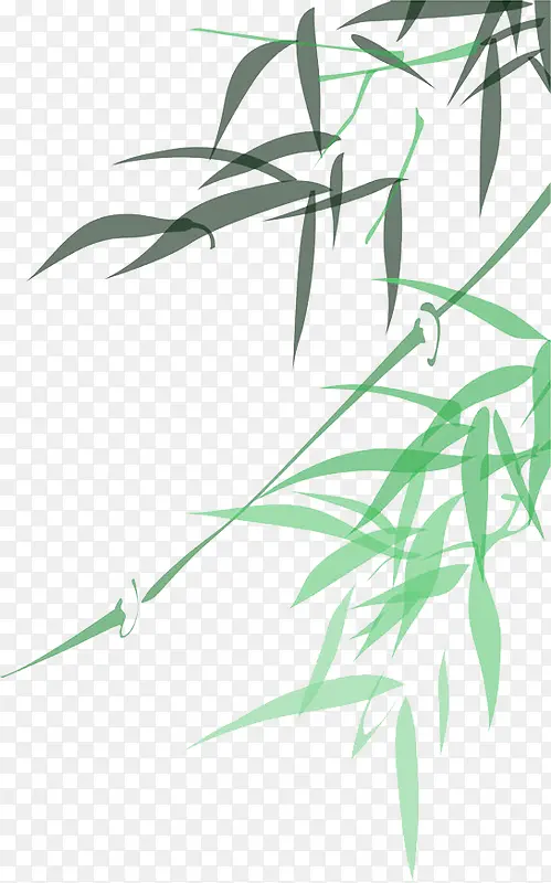 绿色中国风竹子装饰图案