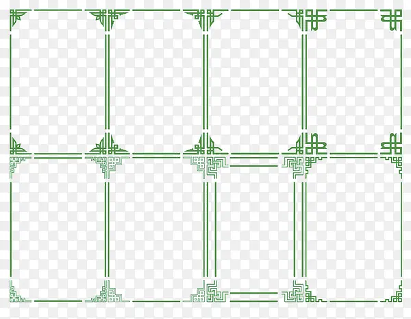 绿色中国风纹理边框矢量