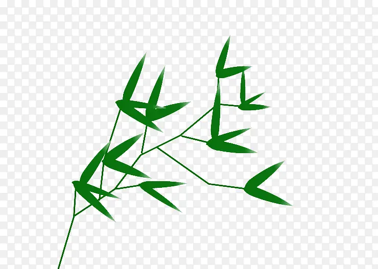 绿色竹子叶素材