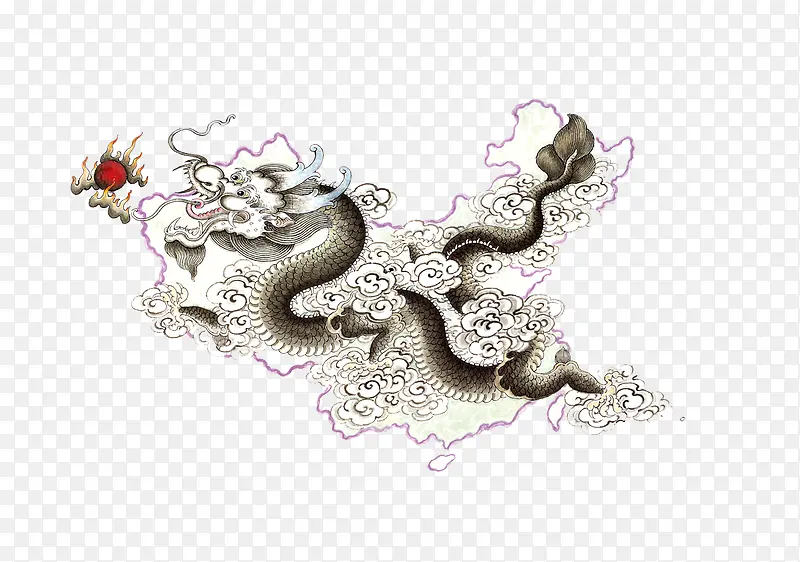 水墨 中国龙 传统 吉祥