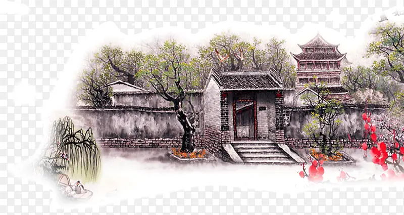 古风建筑PNG图片素材下载_图片编号qnzvkrwn-免抠素材网