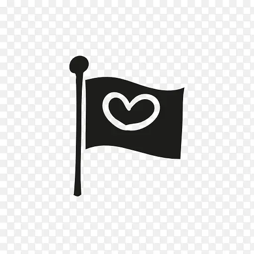 爱情旗帜图标