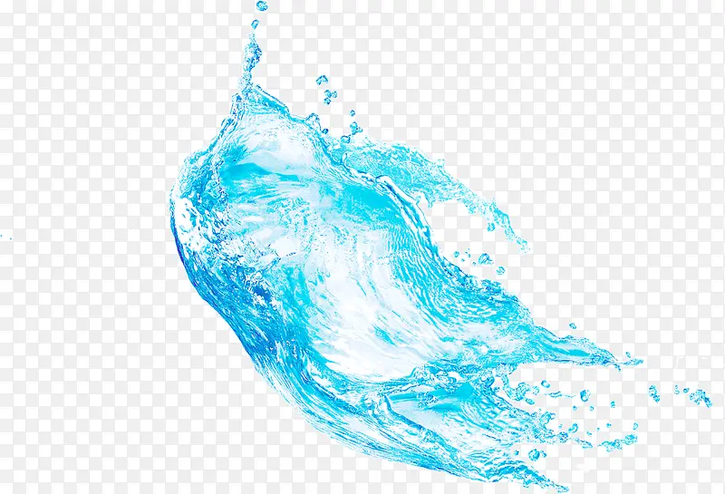 水 水花 蓝色 水滴