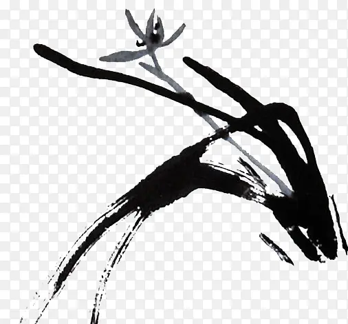 水墨兰花