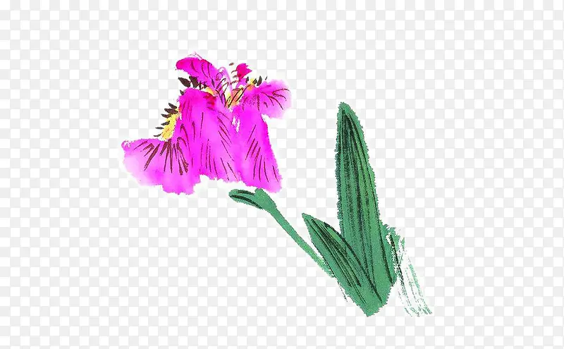 彩墨花草