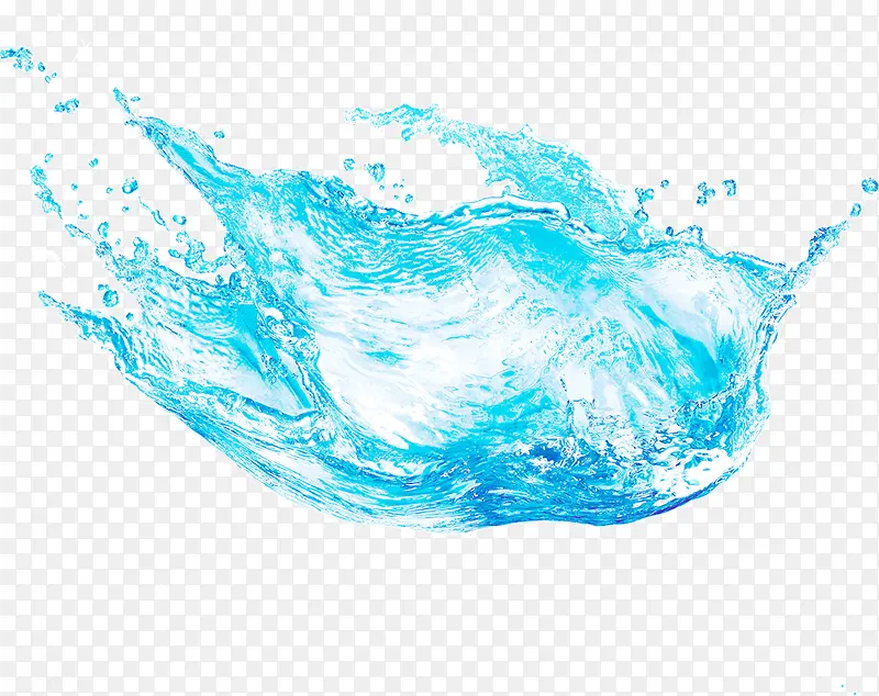 水 水花 蓝色 水滴