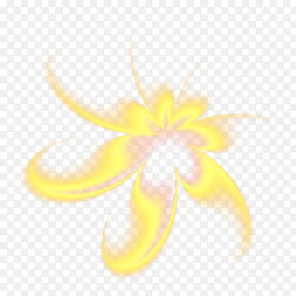 黄色酷炫旋转花瓣