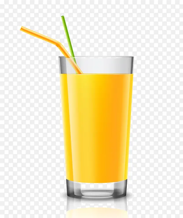 玻璃杯橙汁
