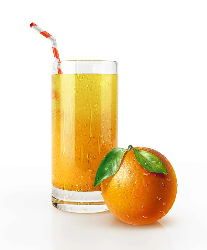 橙汁正面高清效果