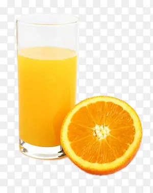 夏日橙汁免抠图