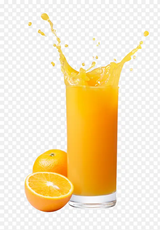 橙汁溅起营养饮料