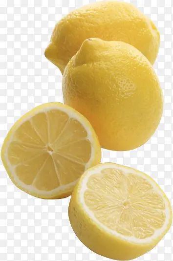 高清黄色柠檬水果切片