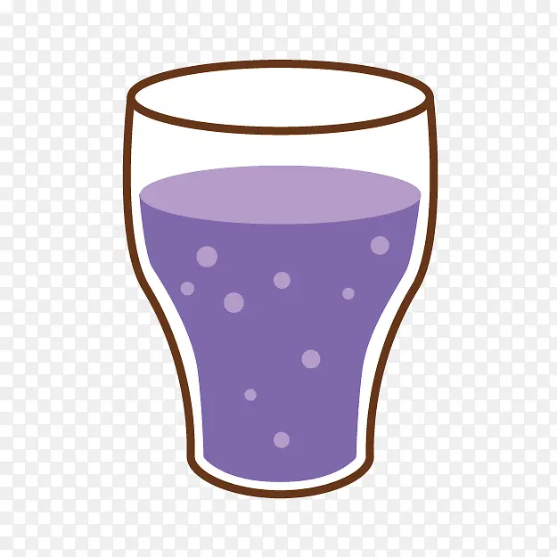 卡通紫色饮料