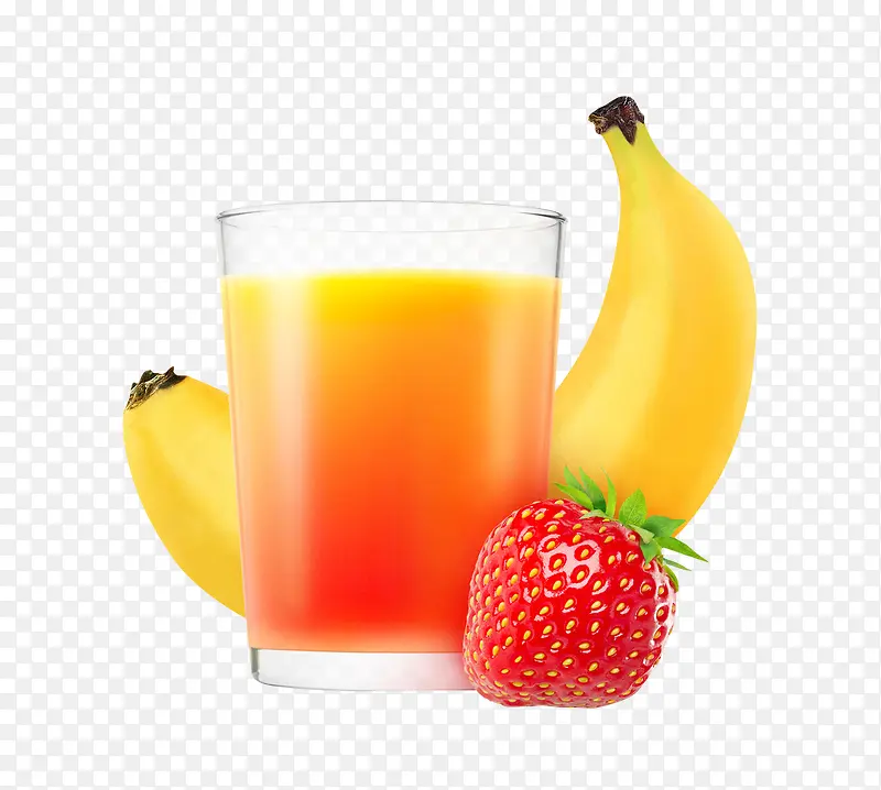 香蕉草莓混合果汁