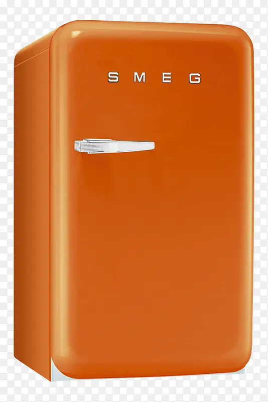橙色冰箱