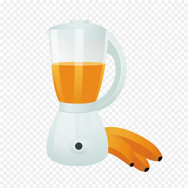 矢量卡通香蕉榨汁机
