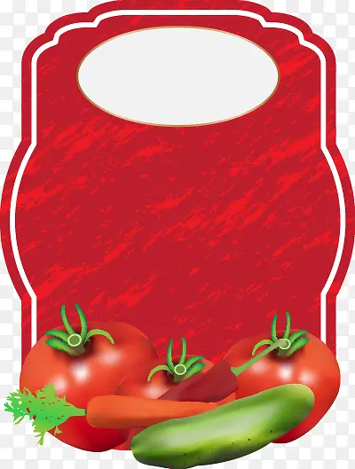 果蔬红色手写板
