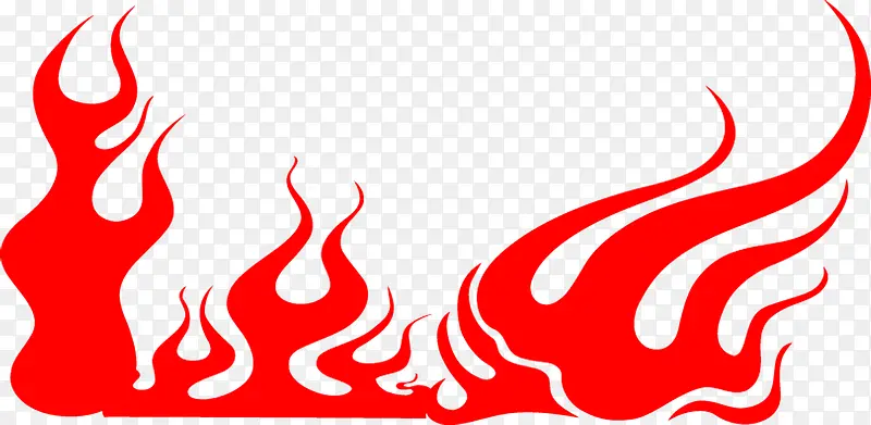 红色卡通火焰装饰元素