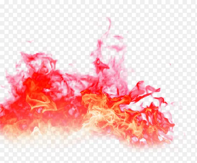 红色梦幻火焰效果元素