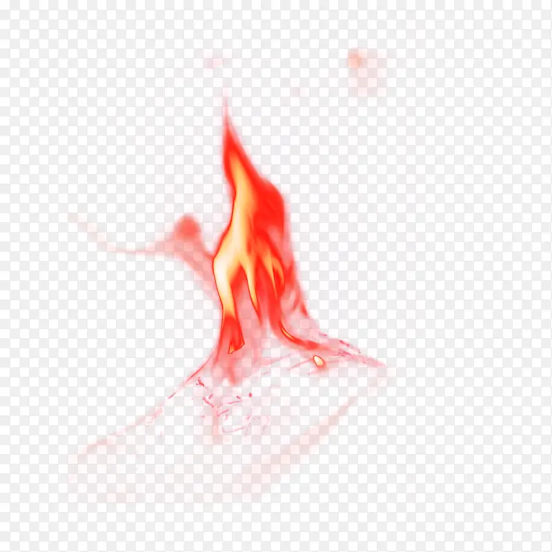 红色清新火焰效果元素