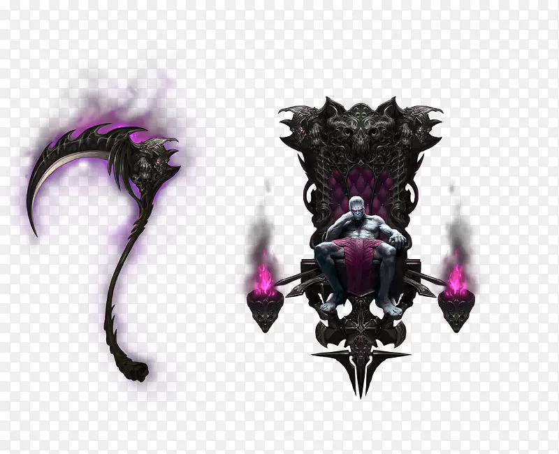 紫色游戏火焰武器
