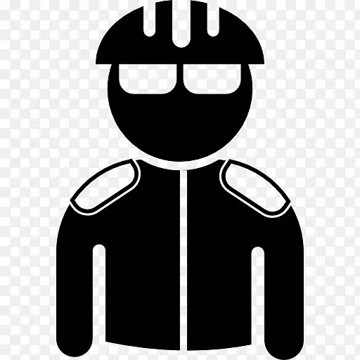 自行车头盔和夹克图标