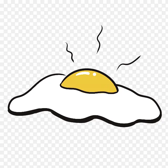 煎鸡蛋卡通手绘