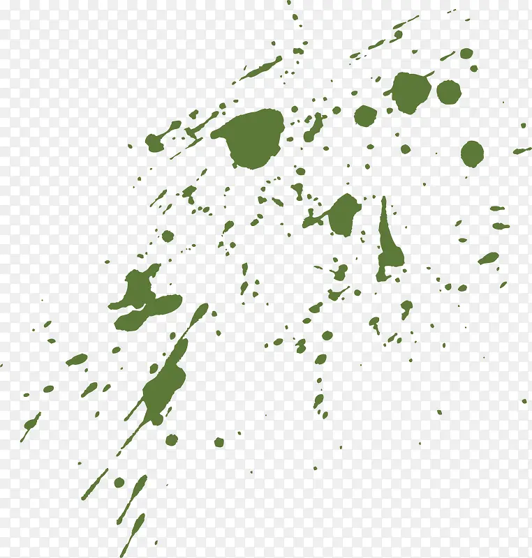 绿色油漆喷彩矢量图