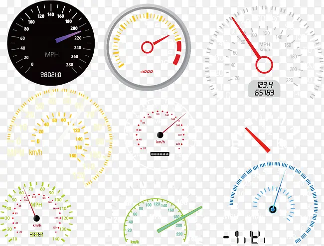 汽车仪表矢量素材