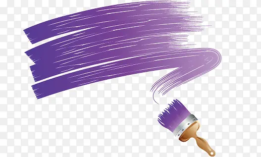 紫色油漆刷子