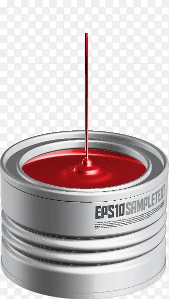红色油漆桶