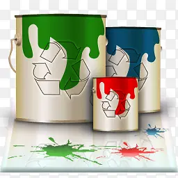油漆桶垃圾桶图标