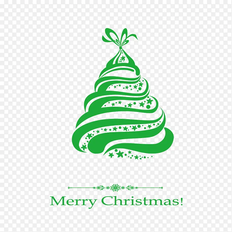 矢量图绿色圣诞树卡通