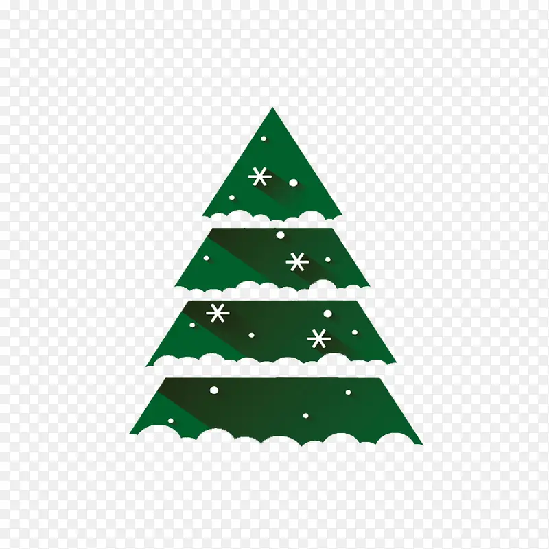 绿色扁平化圣诞树