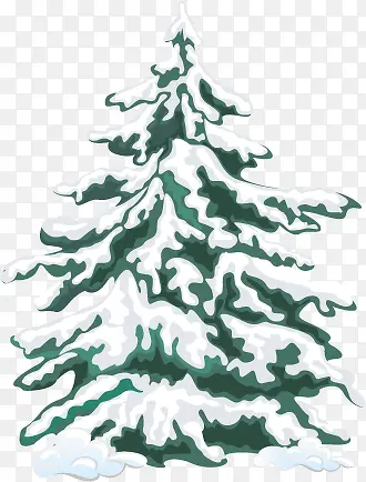 手绘高清创意绿色的圣诞树