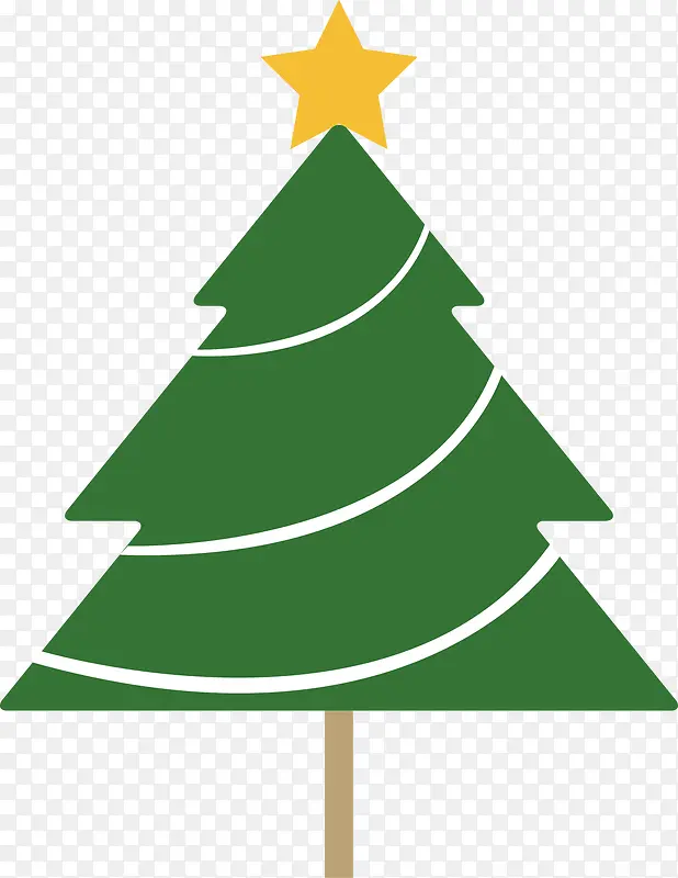 圣诞节元素绿色的圣诞树