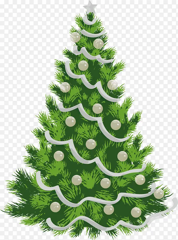 绿色冬季圣诞树