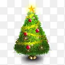 绿色圣诞树图片装饰